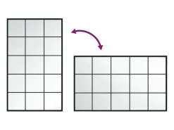 New Espejo de pared metal 100x60 cm ES511091 Espejo De Pared