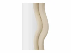 Sale Espejo de pared o de pie diseño ondulado en terciopelo 60x160cm Emily - Crema Espejo De Pared|Espejo