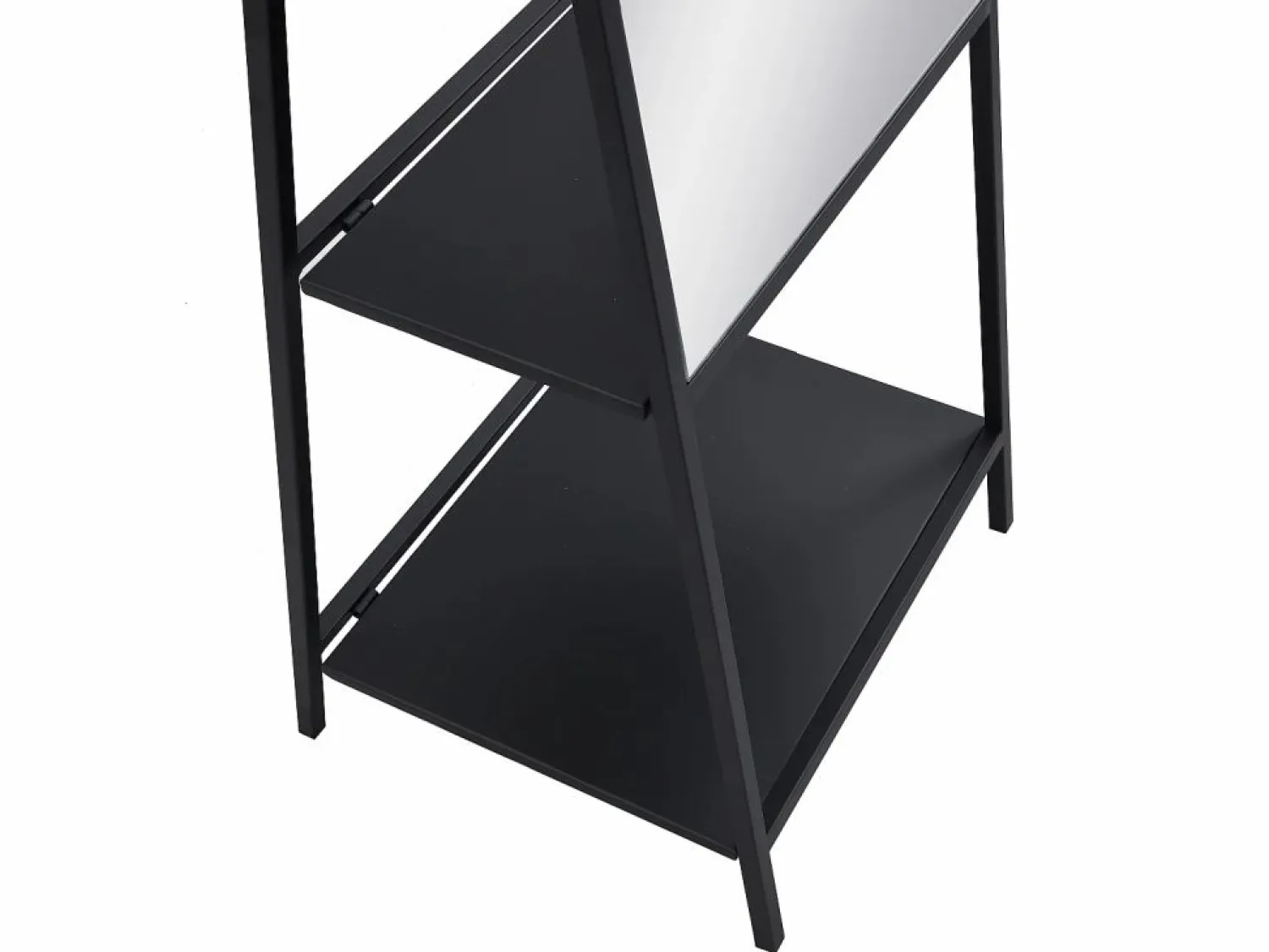 Best Espejo de pie con 2 estantes - Metal - Ancho 46 x Prof. 41 x Alt. 172 cm - - LIVIO Espejo