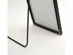 Espejo de pie de 162 x 53 cm, marco de aluminio , espejo de pared moderno para colocar de pie o colgar Negro