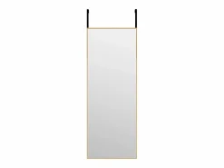 Online Espejo de puerta 30x80 cm Cristal y aluminio Dorado