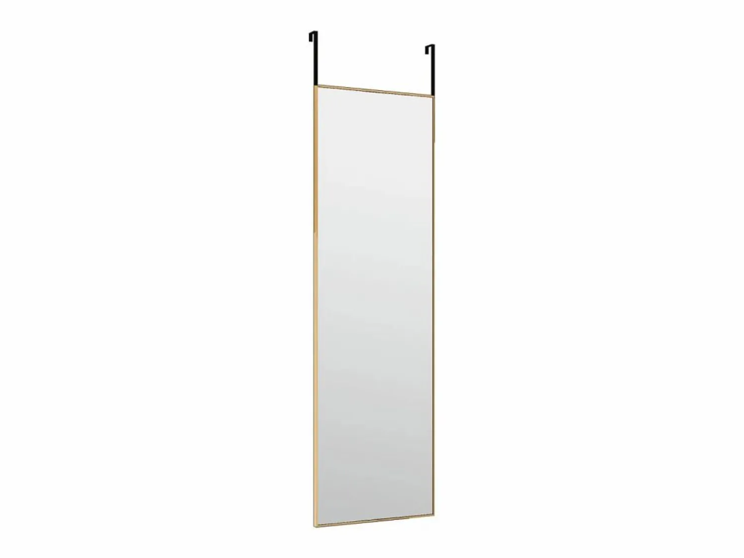 Discount Espejo de puerta 30x100 cm Cristal y aluminio Dorado