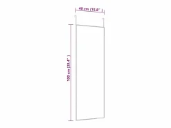 Hot Espejo de puerta 40x100 cm Cristal y aluminio Accesorios De Cuarto De Baño|Espejo De Cuarto De Baño