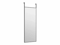 Hot Espejo de puerta 30x80 cm Cristal y aluminio Negro