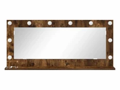 Discount Espejo de tocador con espejo Roble ahumado 100 x 45 x 18 cm Marru00f3n