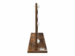 Discount Espejo de tocador con espejo Roble ahumado 100 x 45 x 18 cm Marru00f3n