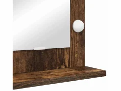 Discount Espejo de tocador con espejo Roble ahumado 100 x 45 x 18 cm Marru00f3n
