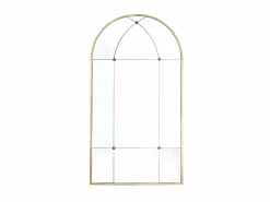 Clearance Espejo de ventana de metal, ancho 80 x alto 150 cm, oro antiguo, PALMYRE Espejo De Pared|Espejo