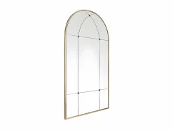 Clearance Espejo de ventana de metal, ancho 80 x alto 150 cm, oro antiguo, PALMYRE Espejo De Pared|Espejo