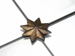 Clearance Espejo de ventana de metal, ancho 80 x alto 150 cm, oro antiguo, PALMYRE Espejo De Pared|Espejo