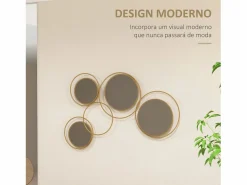 Homcom Espejo decorativo Dilux 4 espejos 68x110x2 cm