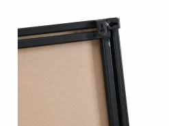 Best OZAIA Espejo industrial de hierro - Ancho 140 x Alt. 75 cm - efecto envejecido - MAASTRICHT Negro