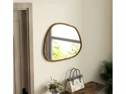 Discount Espejo Kendra forma irregular marco madera natural 50x70x2,1 cm Espejo De Pared|Espejo