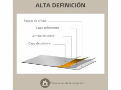 Discount Espejo Kendra forma irregular marco madera natural 50x70x2,1 cm Espejo De Pared|Espejo