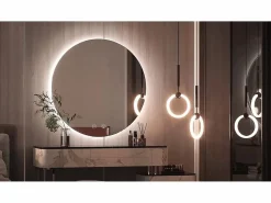 Best Espejo LED 80cm HZJ080 Cromado con Luz Ajustable y Función de Calefacción Espejo De Pared|Espejo