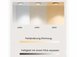 Hauss Spole Espejo LED redondo de 70 cm con función antivaho y 3 configuraciones de temperatura - Vidrio y metal