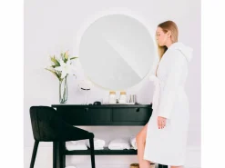 Online Espejo LED redondo de 50cm con iluminación y función calefactora Espejo De Pared|Espejo