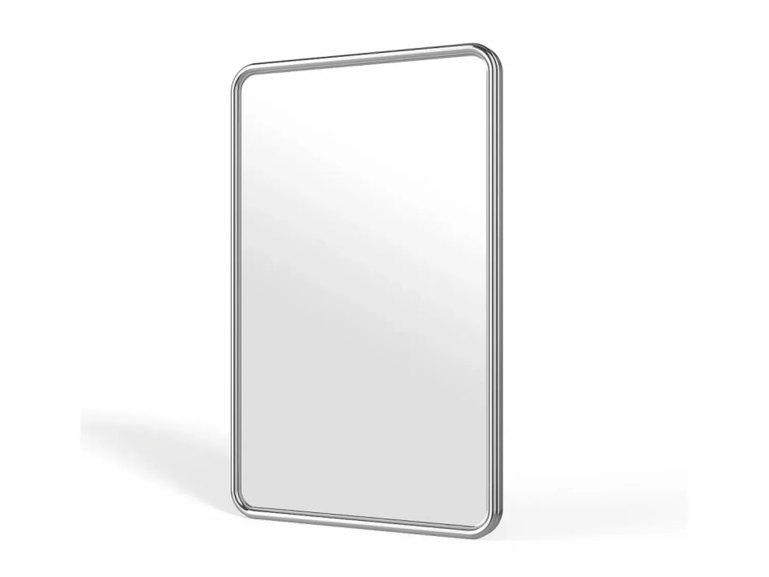Online Espejo mural rectangular metálico, An. 50 x Alt. 80 cm, Cromado, REFLEYA Espejo De Pared