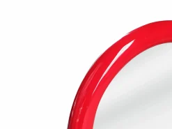 Espejo mural redondo de madera de paulonia, D.60 cm, brillante, MAELO Colección Rouge Passion|Espejo De Pared