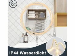 Best NETTLIFE Espejo con Iluminación Espejo de Baño Redondo LED Espejo de Baño 60cm Redondo IP44 Espejo de Baño con Táctil Plateado