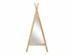 Online OZAIA Espejo para niños tipi de madera de teca - Ancho 55 x Alt. 120 cm - Natural - BATAM Color natural claro