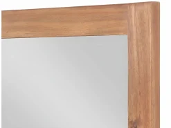 New Vente-unique Espejo rectangular con borde de madera de acacia - 90 x 60 cm - SEPANG Color natural oscuro