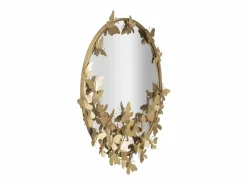 Espejo redondo de pared con mariposas decorativas 74cm Butterfly S