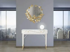 Espejo redondo de pared con mariposas decorativas 74cm Butterfly S