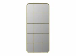 Clearance OZAIA Espejo ventana de estilo art deco de metal - L. 60 x Alt. 140 cm - - SCIARA Dorado