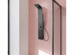Essebagno Esseblack and Black panel de ducha mecánico