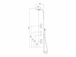 Sale Essegun panel de ducha termostático gris metalizado Columna De Ducha