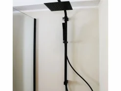 Essebagno Essekadra columna de ducha sin mezclador negra