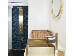 Outlet Essebagno Essekadra panel de ducha mecánico oro cepillado Dorado