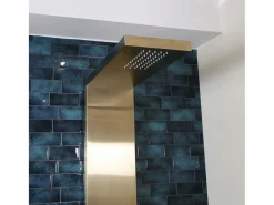Outlet Essebagno Essekadra panel de ducha mecánico oro cepillado Dorado