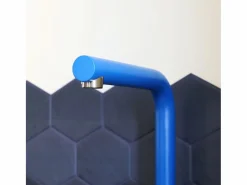 Essebagno Esseloki Mezclador para fregadero de acero inoxidable con caño azul