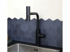 Discount Essebagno Esserain Mezclador de fregadero con teleducha extraíble en mate Negro