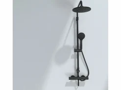 Discount Essesmart columna de ducha sin mezclador negra Columna De Ducha