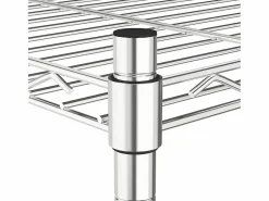 Estante almacenaje 5 niveles ruedas 75x35x155 cm cromado 250 kg ES697321