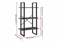 Clicnbuy Estante de almacenaje madera contrachapada 60x30x105 cm