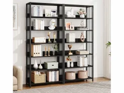 Estante de biblioteca de 6 niveles, estante estrecha y muy alta de 190 cm, estantes independientes, 70 x 30 x 190 cm Librería