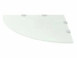 Estante de esquina con soportes cromados vidrio 45x45 cm ES515316