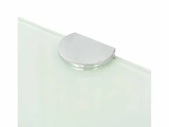 Estante de esquina con soportes cromados vidrio 45x45 cm ES515316
