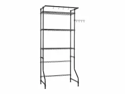 Discount Estante de La Lavadora SucceBuy Estante de Almacenamiento para Lavadora y Secadora de Un Nivel y 3 Niveles, Negro