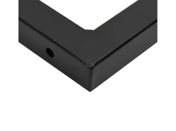 vidaxl Estante de lavabo de pared de acero y madera maciza de roble