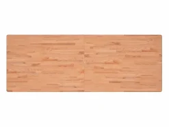 vidaxl Estante de lavabo de pared de acero y madera maciza de haya Marru00f3n