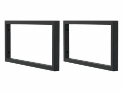 vidaxl Estante de lavabo de pared de acero y madera maciza de roble