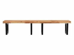 Best Estante de lavabo de pared acero y madera maciza de acacia Estantería Sobre Inodoro