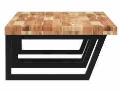 Best Estante de lavabo de pared acero y madera maciza de acacia Estantería Sobre Inodoro