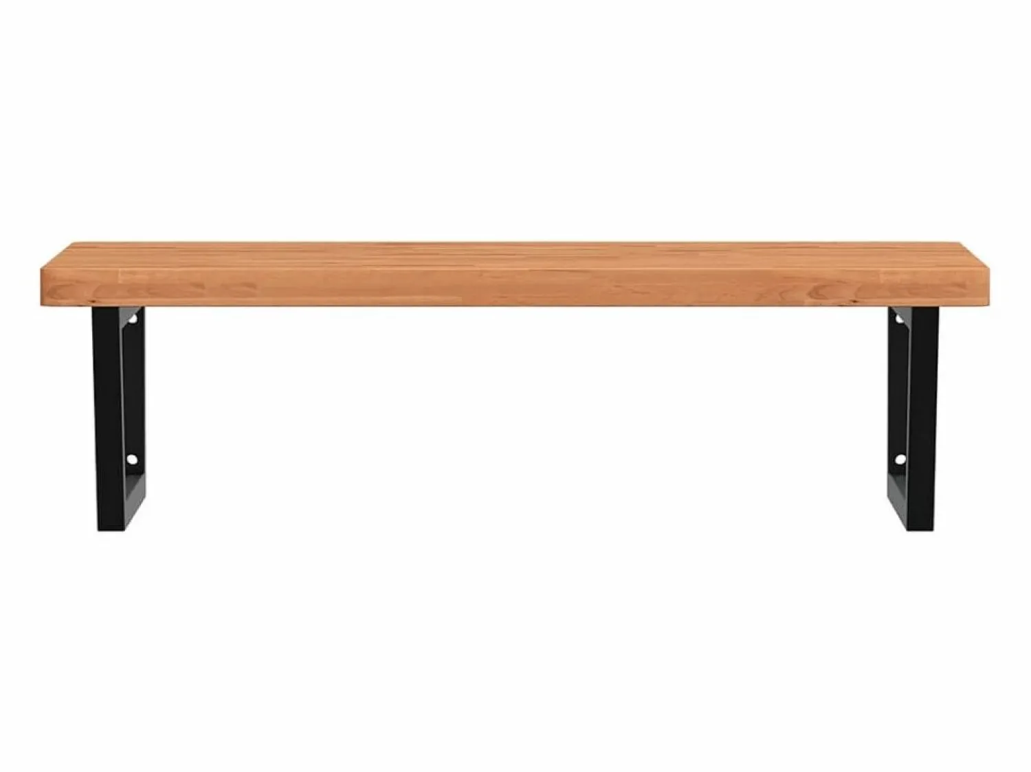 Online vidaxl Estante de lavabo de pared de acero y madera maciza de haya Marru00f3n