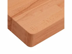 Online vidaxl Estante de lavabo de pared de acero y madera maciza de haya Marru00f3n